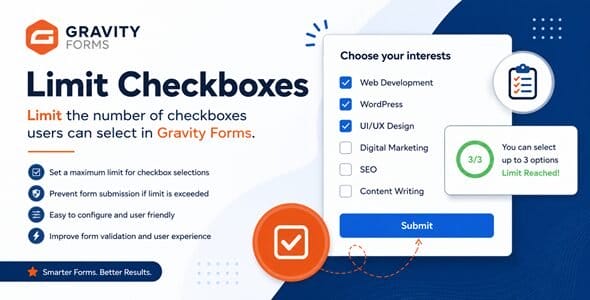 Gravity Forms Limit Checkboxes