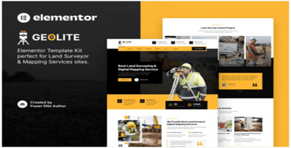 Geolite - Land Surveying & Digital Mapping Elementor Template Kit