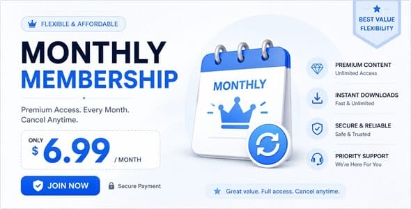 Premium Monthly Membership